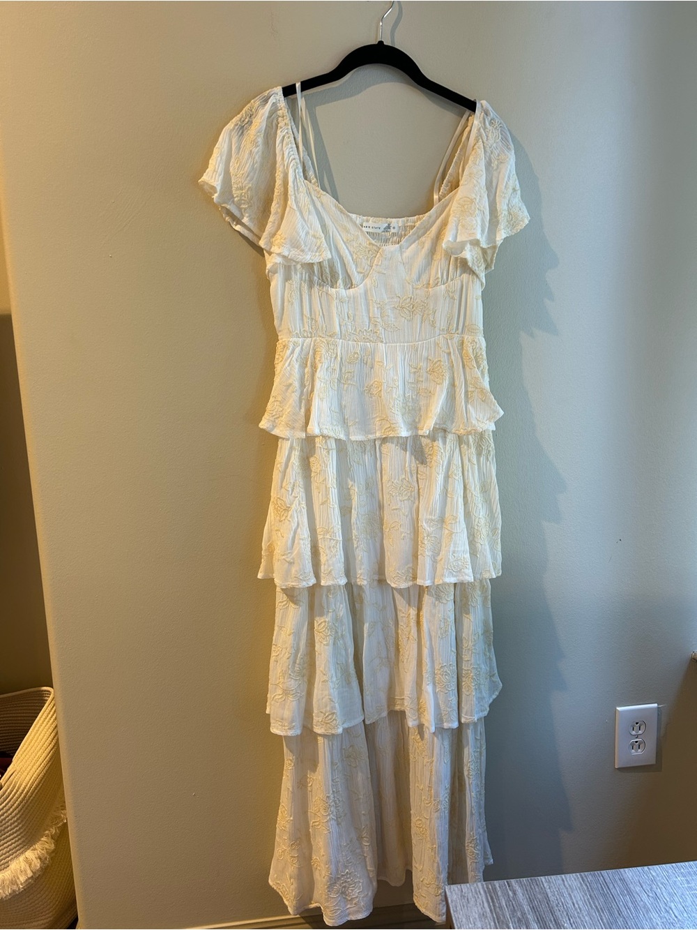 Altar'd State Ivory Roxanne Layered Maxi Dress- WORN ONCE